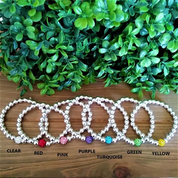 New Silver Hematite and Clear Crystal Bracelet - Picture 4 of 4